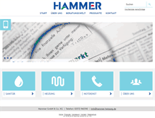 Tablet Screenshot of hammer-heizung.de